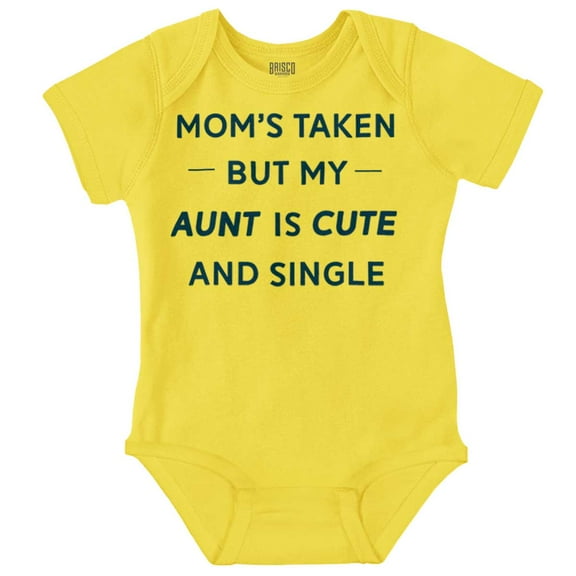 Single Aunts Funny Cute Niece Nephew Romper Boys or Girls Infant Baby Brisco Brands 24M
