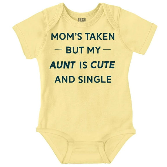 Single Aunts Funny Cute Niece Nephew Romper Boys or Girls Infant Baby Brisco Brands NB