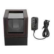 Single Automatic Watch Winder With Quiet Motor Wristwatch Display Case Box 100-240V US