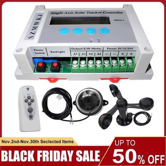 Single Axis Solar Tracker Controller W/ Wind Spd Sensor for Solar Panel Tracking