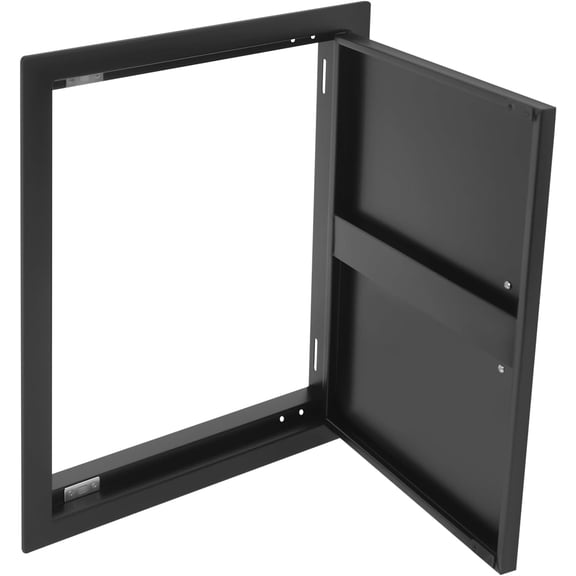 Single BBQ Access Door,17x23In Wall Construction Flush Mount Vertical Door,Outdoor Kitchen Gate for Outdoor Kitchens Barbecue Islands Storage Cabinets