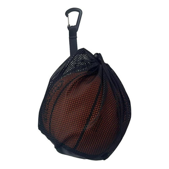 Single Ball Bag with Hook Net Bag Drawstring Bag For Basketball Soccer E9I4