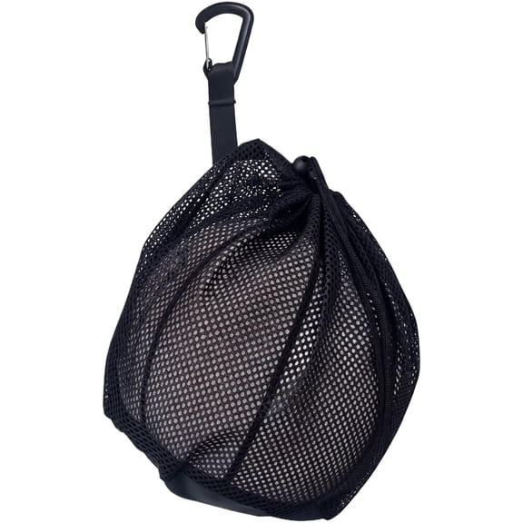 Single Ball Mesh Storage Bag, Drawstring Sling Backpack for Basketball Soccer Volleyball, Portable Sports Equipment Carrier, Outdoor Accessory, Black