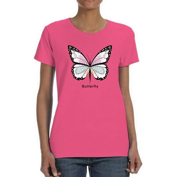 Single Beautiful Butterfly Shaped T-Shirt Women -Image by Shutterstock, Female x-Large