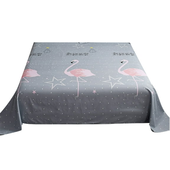 Single Bed Sheet Colorful Washed Cotton Comfortable Wrinkles Proof Bedding Sheet Long Use for Home Guest Room Use