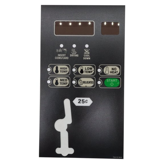 70410101 Single Black C4 Overlay Control Stack, Replacement Part for Speed Queen Dryer, Replaces 70450501P