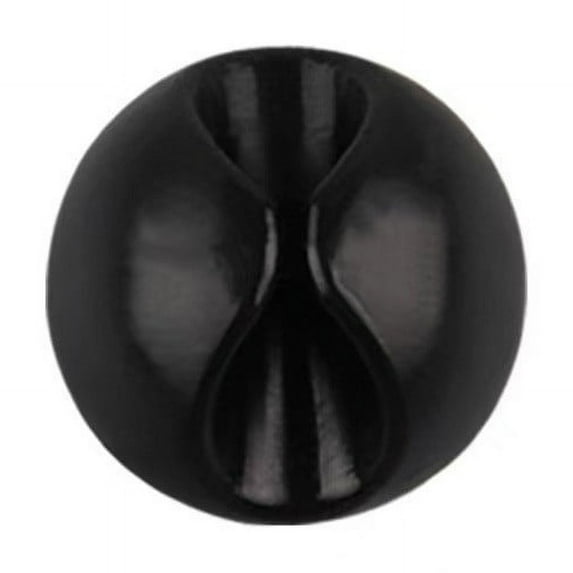 Single Black Cable Clip Holder - Adhesive Back Cord Management Organizer for USB Charger Lead Home Office