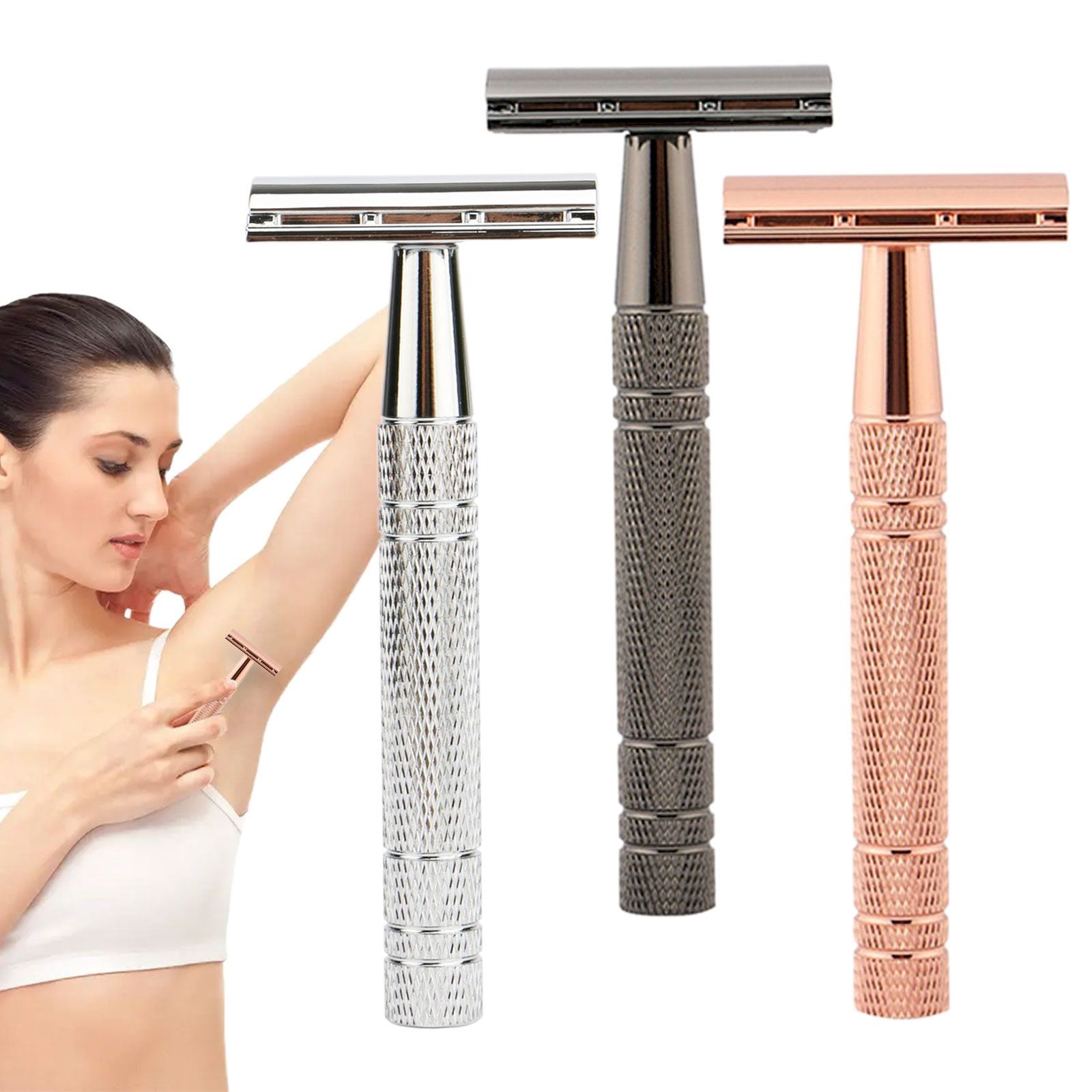 Single Blade Razor For Women Safety Razor Single Blade Razors For Women Reusable Metal Razor Razors For Women Double Edge Precision Shaving Tool For Legs Face Underarm Grooming Kit