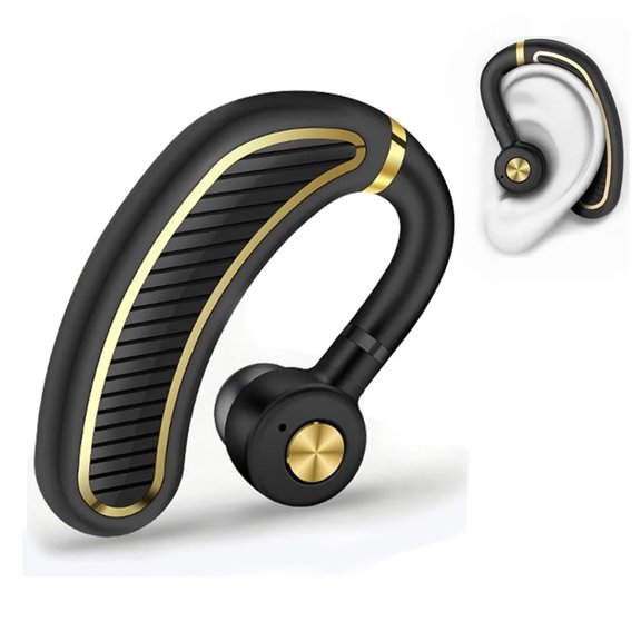Single Bluetooth Earphones Playback Time Wireless Earphones Mini Headset Black