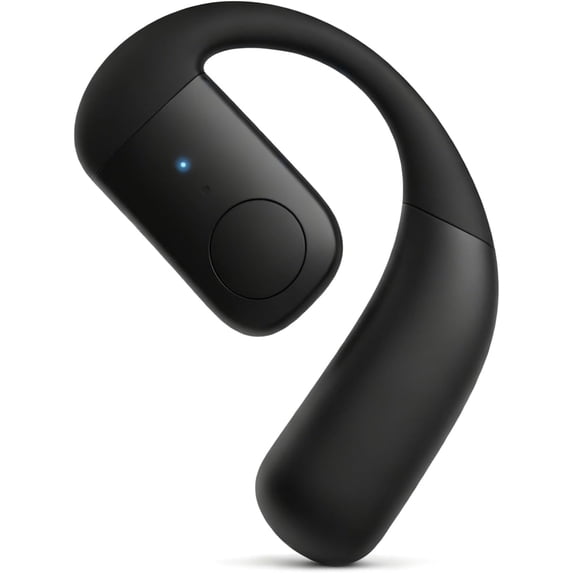 Single Bluetooth Phone Earpiece Earbud One Ear Piece Open Ear Bud Air Bone Conduction Earbud Earless Out of Ear Headphones Bluetooth Wireless Headsets with Microphone Earhook for Work