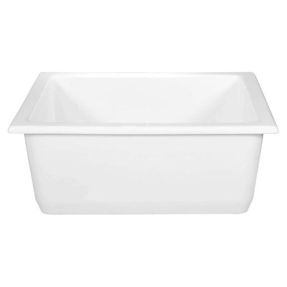 Single Bowl Kitchen Sink - 25 Inch Fireclay Undermount Kitchen Sink