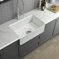 thumbnail image 1 of Single Bowl Kitchen Sink - 33 Inch Fireclay Deep Apron Front Kitchen Sink - Premium White Kitchen Sink for Home, Farmhouse (Grid & Strainer Included), 1 of 12