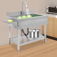 thumbnail image 1 of Single Bowl Kitchen Sink, Stainless Steel Sink, Kitchen Sink with Pull-Out Faucet, for Kitchens, Bathrooms, Farms, Backyards, Garages, Laundries, and More, 1 of 14