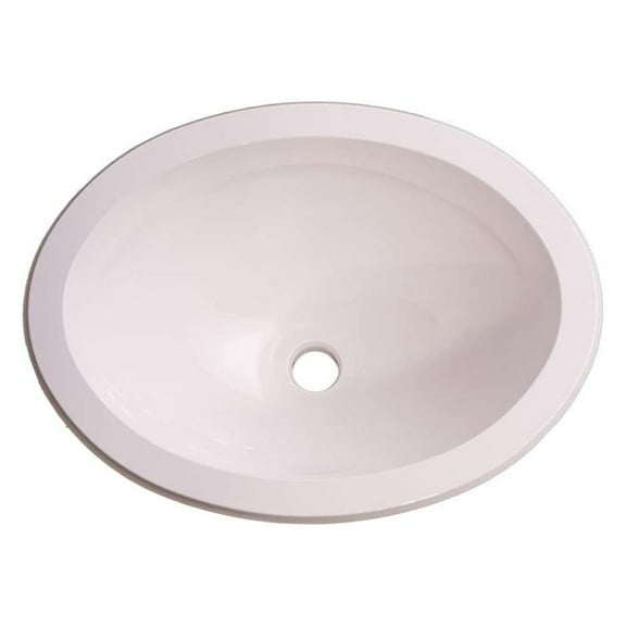 Single Bowl RV 13-3/4" Long x 10-3/8" Wide Bathroom Sink (White/Parchment) (White)