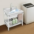 thumbnail image 1 of Single Bowl Sink with Pull-Out Faucet Freestanding Commercial Restaurant Kitchen, 1 of 16