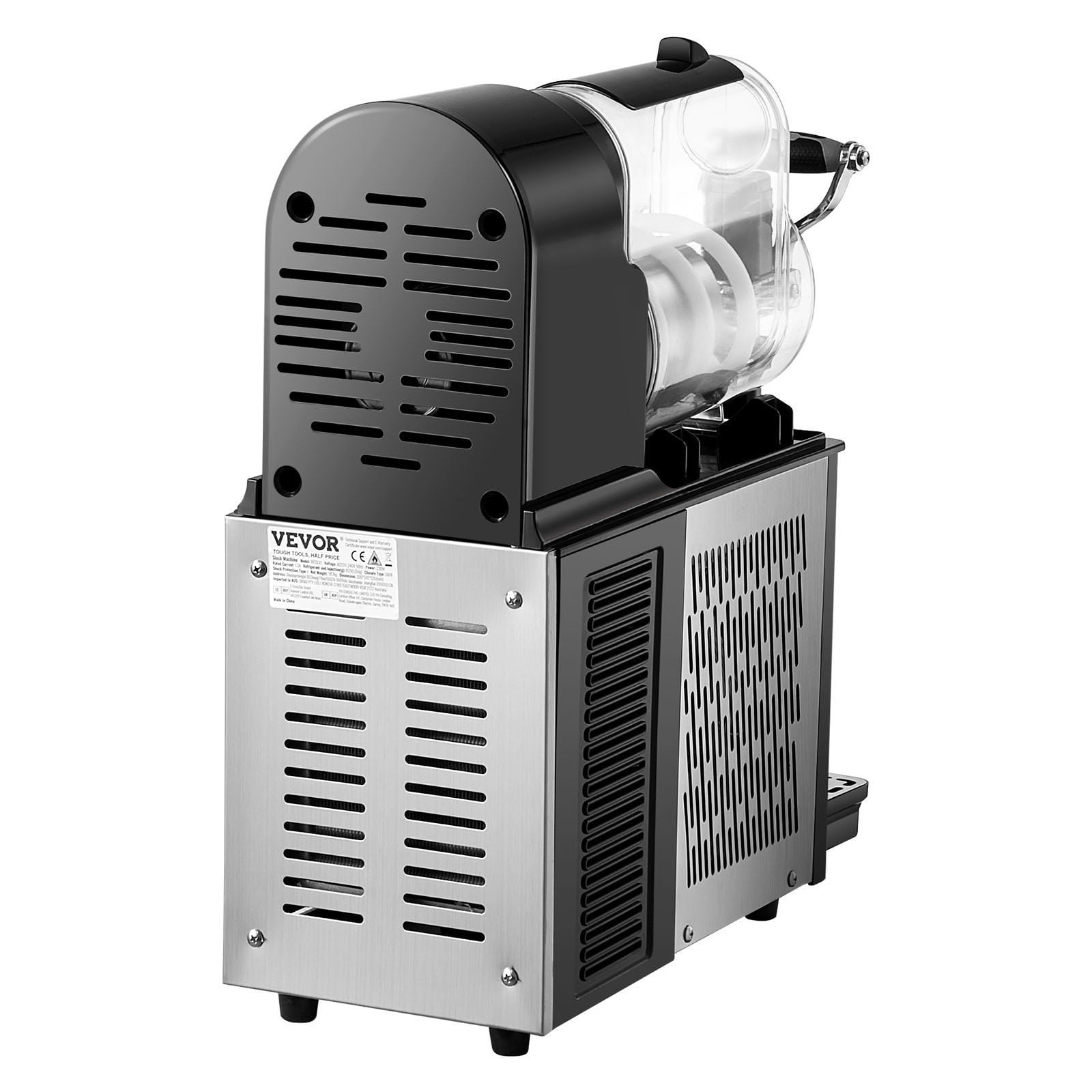 Single Bowl Slush Machine 3L - 330W Commercial Frozen Drink Maker w/ Temp Control, Stainless Stee