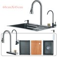Single Bowl Stainless Steel Rectangular Kitchen Sink Undermount Pull