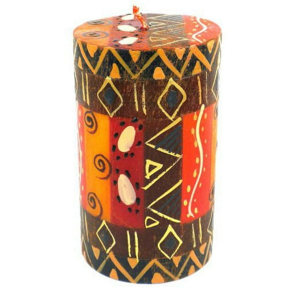 Single Boxed Hand-Painted Pillar Candle - Bongazi Design - Nobunto