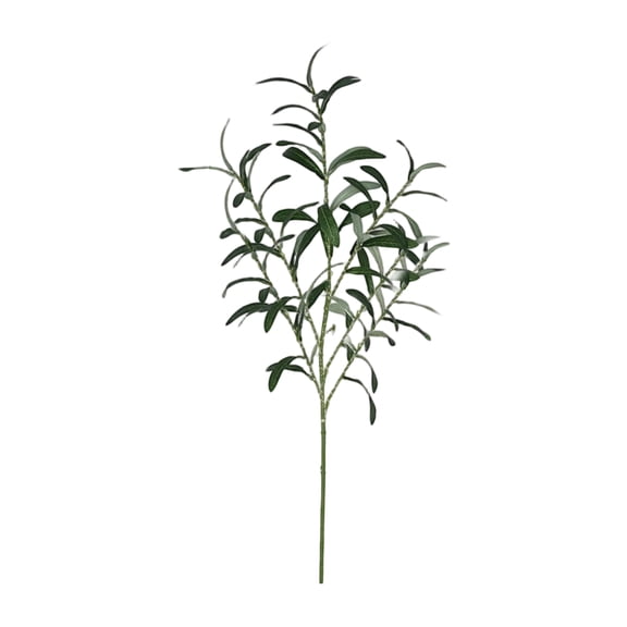 Single Branch Leaf Decoration with LED Light,Battery Operated Artificial Twig Lamp,Indoor Holiday Table Desk Ornament,Warm White 34 Inch Mint Green