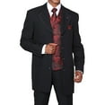 thumbnail image 1 of Single Breasted ,Double Vent, Fashion Suit With Vest, Tie & Hankie, 1 of 1