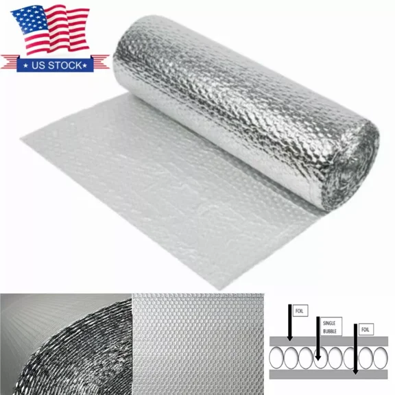 Single Bubble Radiant Barrier Insulation Reflective Foil-Bubble 4x125FT 500 sqft