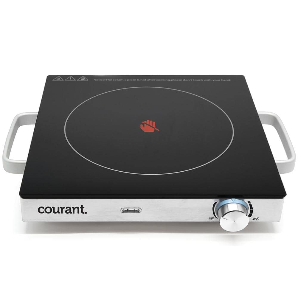 Single Burner 12 in. Infrared Ceramic Glass Hot Plate Cooktop 1500W