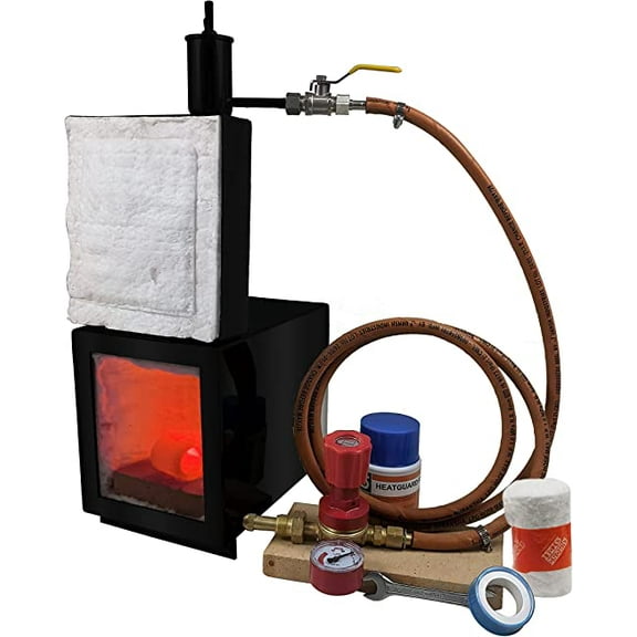 Single Burner Gas Propane Forge Furnace Blacksmith Knife making w/ 1 Door