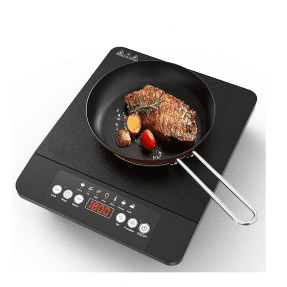 Single Burner Induction Cooktop,1800W Portable Induction Cooktop,110V Hot Plate with LCD Sensor Touch, 7 Temp Levels up to 518F, ty Lock, 4-Hour Timer, 9 Heat-Resistant Cooking