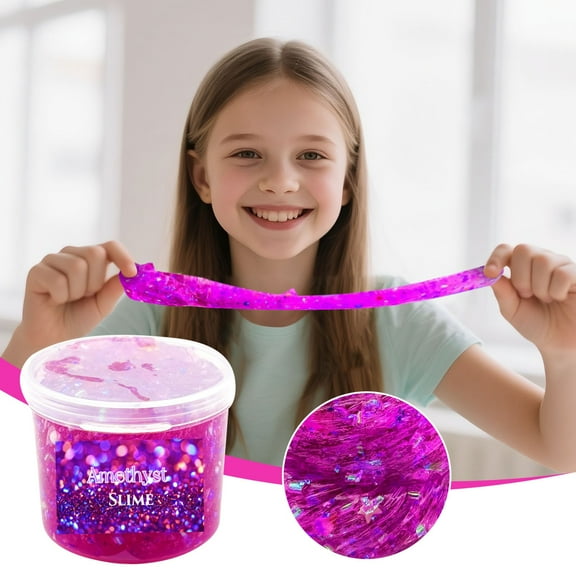 Single Butter Slime Toy for Kids, Super Soft Non-Sticky Scented Slime, Stress Relief Fidget Toy, Birthday Gifts, Ages 6–12, 240 ml, Purple