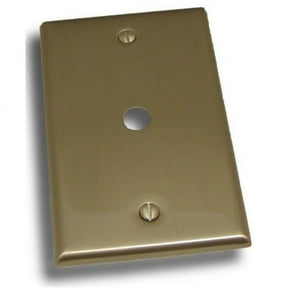 Single Cable Jack Switch Plate, Satin Nickel