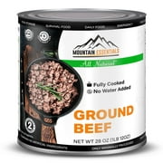(Single Can) MOUNTAIN ESSENTIALS Canned Ground Beef 28 Ounce Cans Fully Cooked | Ready to Eat | No Water Added | No Preservatives | Survival & Emergency Food For Hiking, Backpacking & Camping