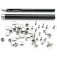 thumbnail image 1 of CRAFTME STUDIO 5mm Single Cap Rivet Setter Tool Kit with Hole Cutter and 200 Silver Rivets, 1 of 4