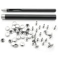 thumbnail image 1 of CRAFTME STUDIO 6mm Single Cap Rivet Setter Tool Kit with Hole Cutter and 200 Silver Rivets, 1 of 4