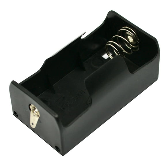 Single Cell Battery Holder for D Sized Battery, Curved Sides, Premium Plastic - Eisco Labs