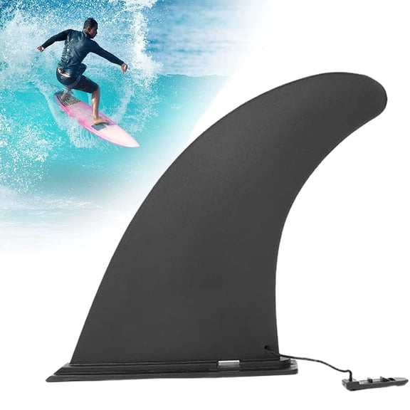 Single Center Replacement Fin With Locking Lever Slide In Stand Up Paddle Board Fin For Surfing(Black-21.5Cm)