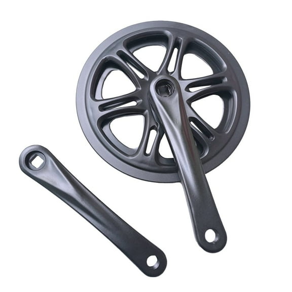 Single Chainring Bike Crankset 48T 170mm Crank Square Hole for Folding Bike