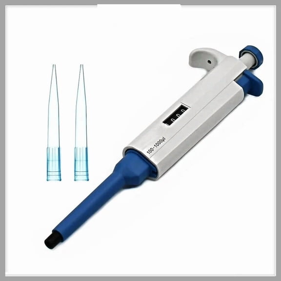 Single Channel Manual Adjustable Pipette 2-10ml Pipettor Pipet 0.1-2.5ul/0.5-10ul/20-200ul/100-1000ul Come With Tips ,High Precision