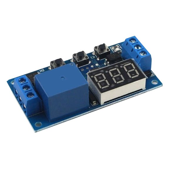 Single Channel Relays Timer Module with Digital Display, DC6-30V Delay Switching Board for Motor Start Delay, Sensors Triggering Projects DIY Circuit Control