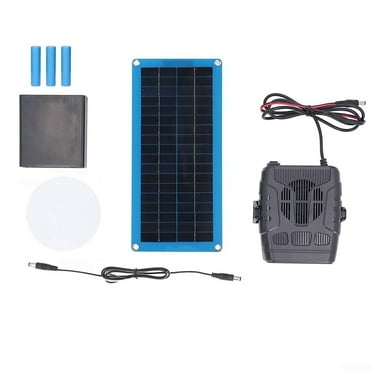 Single Chicken Coop Heaters, Solar Panel Heater with Battery Compartment For Drying Heating , Pet House and Camping Warm Wind Gearï¼30Wï¼