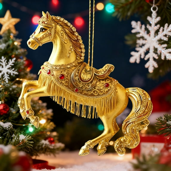 Single Christmas Animal Print Acrylic Ornament - Festive Hanging Decoration, Scratch-Resistant Acrylic, Perfect for Christmas Tree, Holiday Parties, Family Gatherings & Office Decor, 3.15in, K