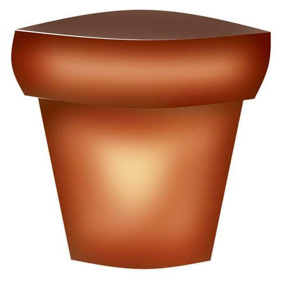 Single Clay Pot Wall Stencil 1586 by Designer Stencils