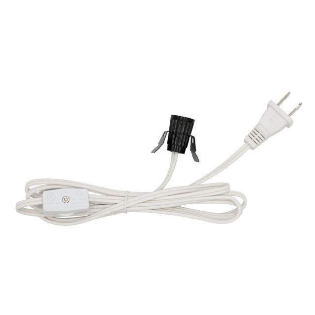 Single Clip In Light Socket Cord, Night Light Cord with Switch, Replacement Cord