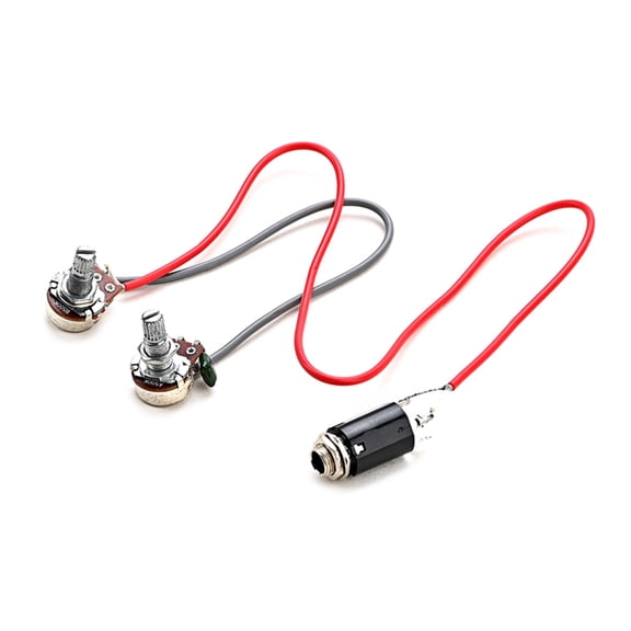 Single Coil Pickup Wiring Harness Prewired Guitar Wiring Kit for 3/4 String Box Guitar Part 1 Tone 1 Volume&Jacks