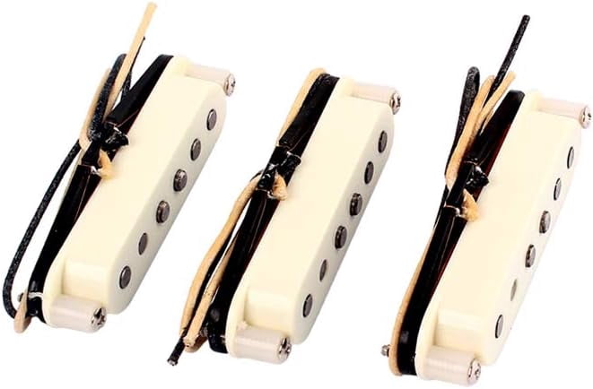 Single Coil Pickups SSS Alnico 5 Neck/Middle/Bridge Pickups for ST Electric Guitar 3PCS/Set Cream White