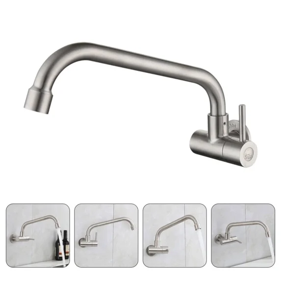 Single Cold Faucet Kitchen Taps Mixer Extended Water Rotatable Sink