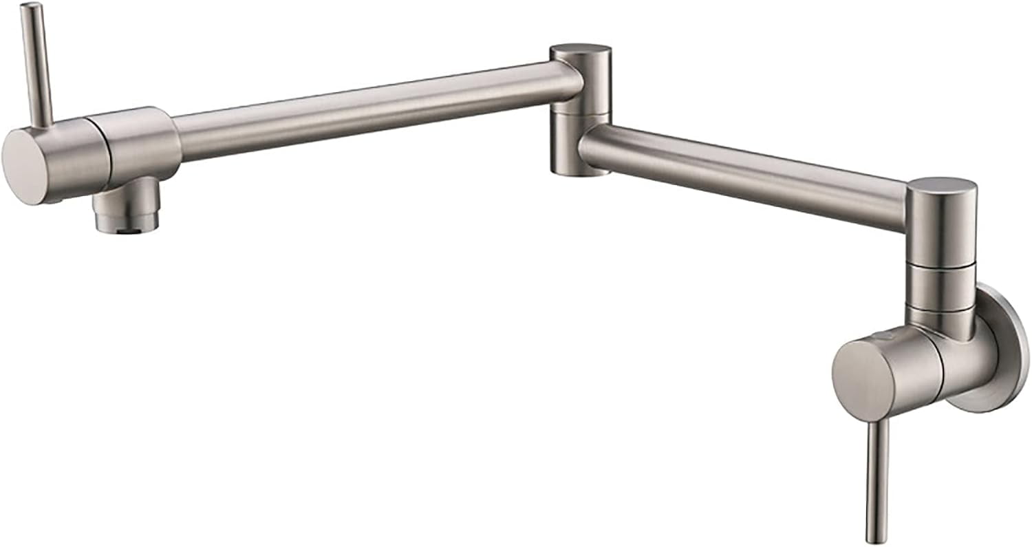 Single Cold Kitchen Faucet Folding Wall Mounted Brass Kitchen Sink