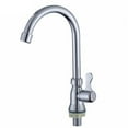 Single Cold Water Faucet Zinc Alloy Curved Outlet 360°Rotating Kitchen