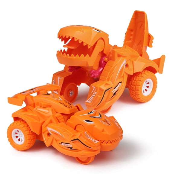 Single Color Deformation Dinosaur Car Toy Flexible Shape Change Solid PC Material Medium Size Interesting Interactive Play Toy For Kids Orange