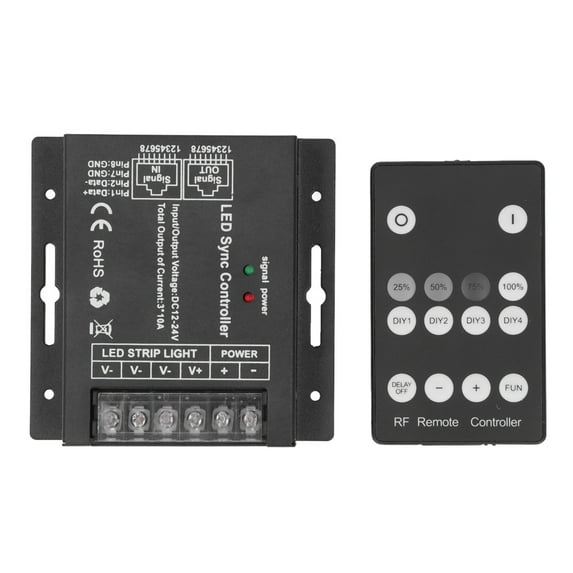 Single Color RF Wireless Touch Remote Controller for LED Strip Light, LED Dimmer Control, Compatible with DC12-24V