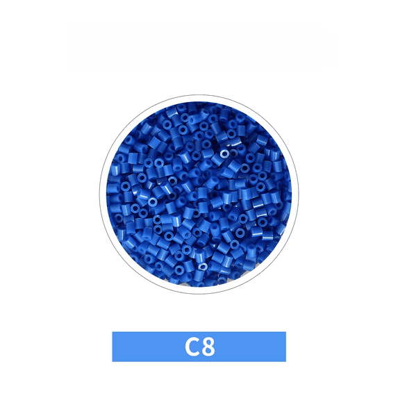 Single Color Value Fuse Beads Refill Pack,2.6mm Pony Bead Compatible with Perler Beads for DIY Arts and Crafts C&D Color Scheme